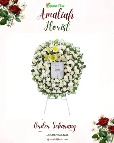 Krans Bunga Duka Cita di Semplak
